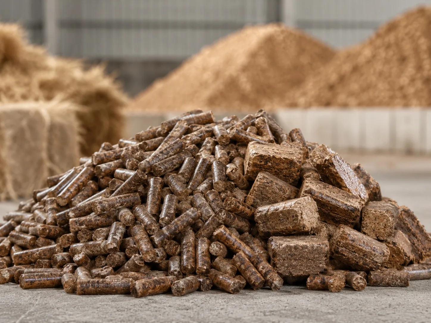 Biomass fuel pellets and briquettes