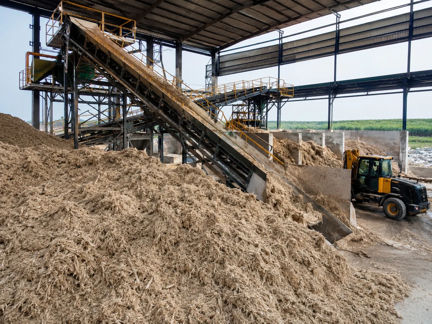 Sugarcane bagasse recycling project