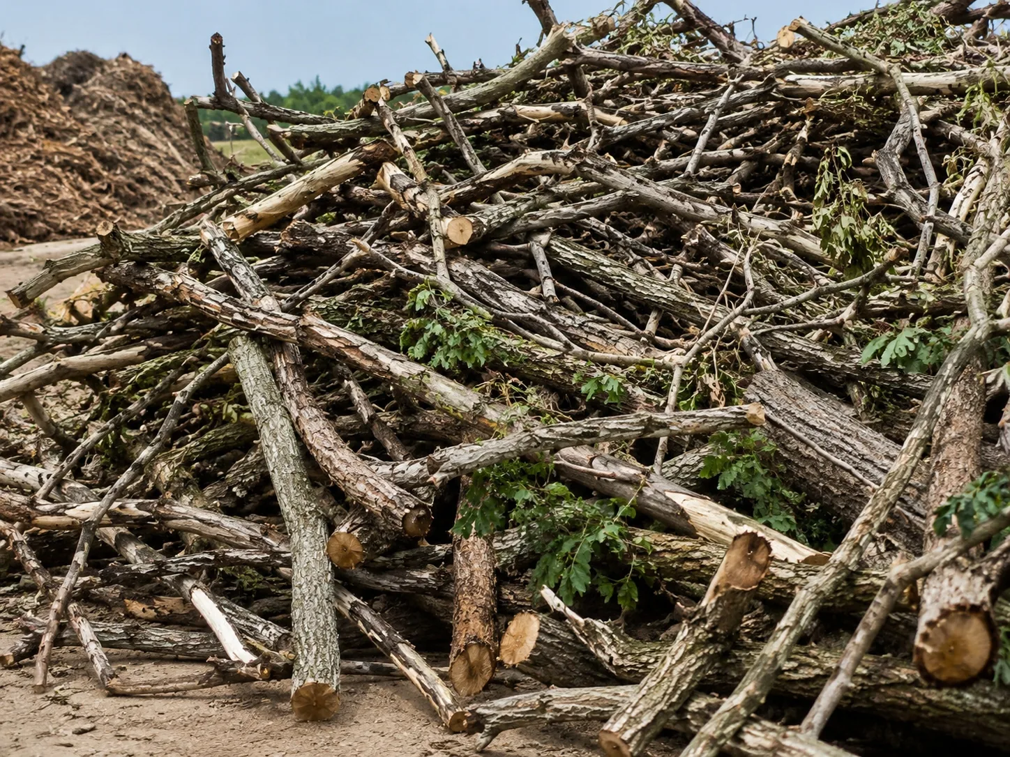 Tree branches for shredding