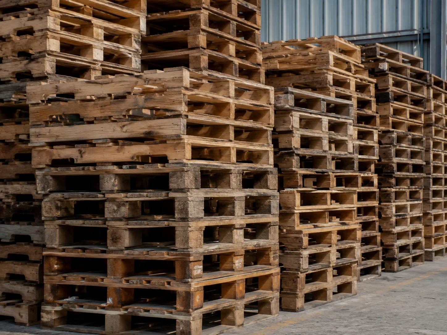 Wood pallets for recycling