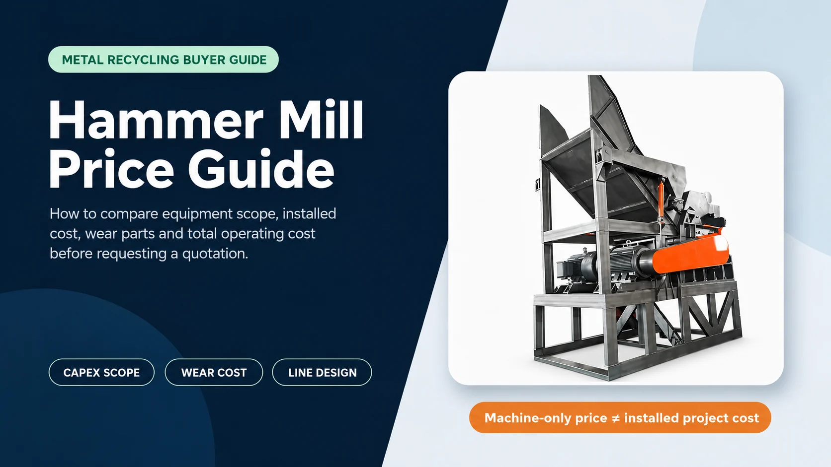 Hammer Mill Price Guide Hammer Mill Price Guide for scrap metal recycling with YUXI metal crusher and cost planning topics