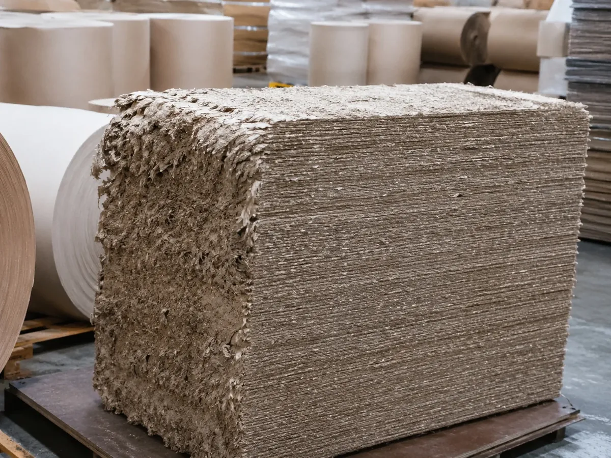 Packaging material as a downstream use of recovered fiber