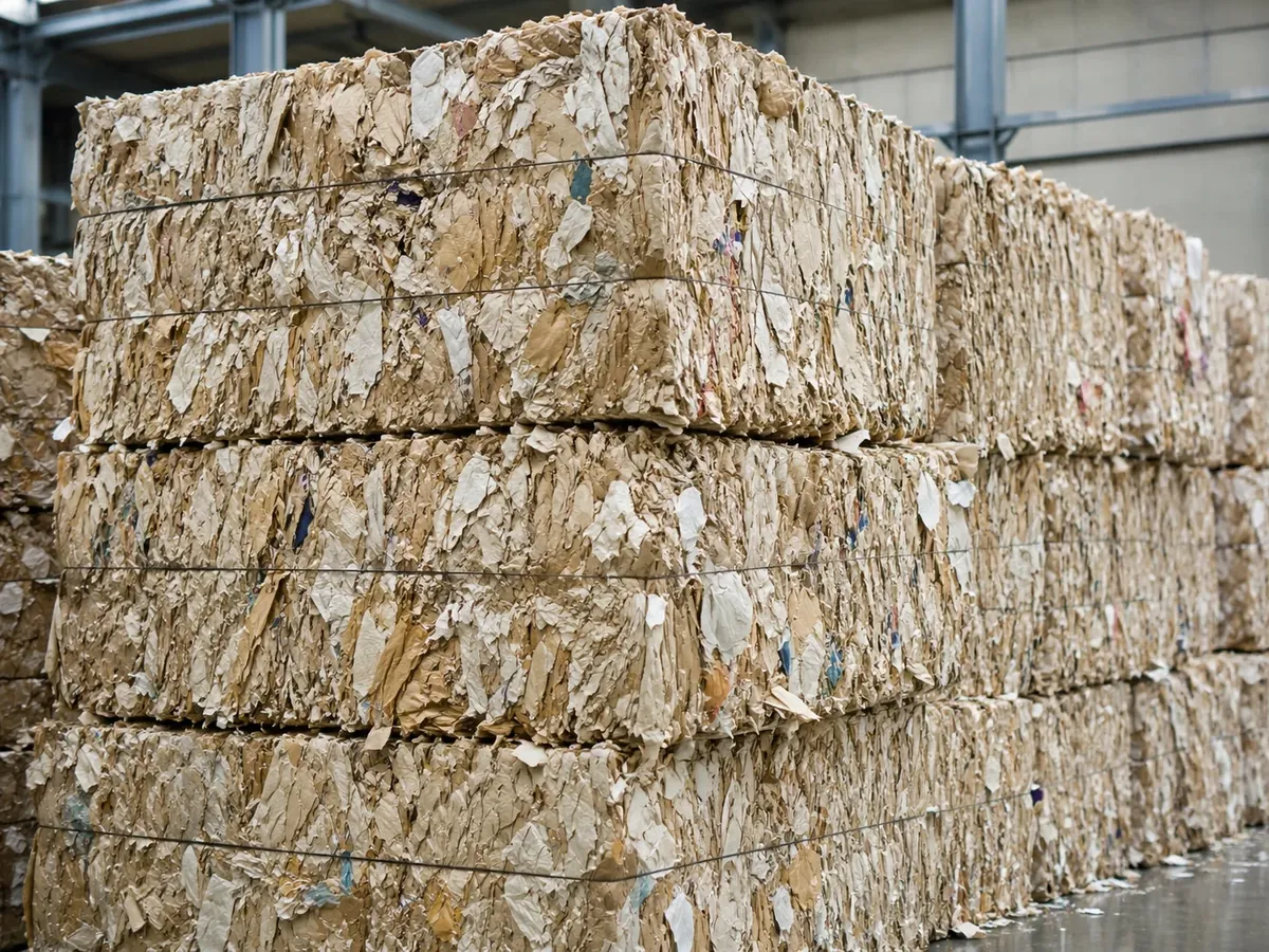 Recovered paper fiber for resource reuse