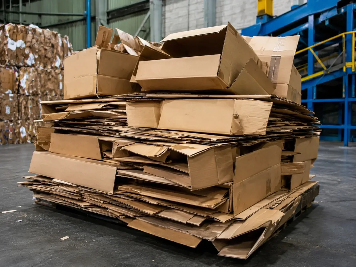Waste cartons for OCC paper dry pulping line