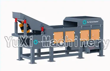 Eddy current separator for non-ferrous metal recovery in a refrigerator recycling line