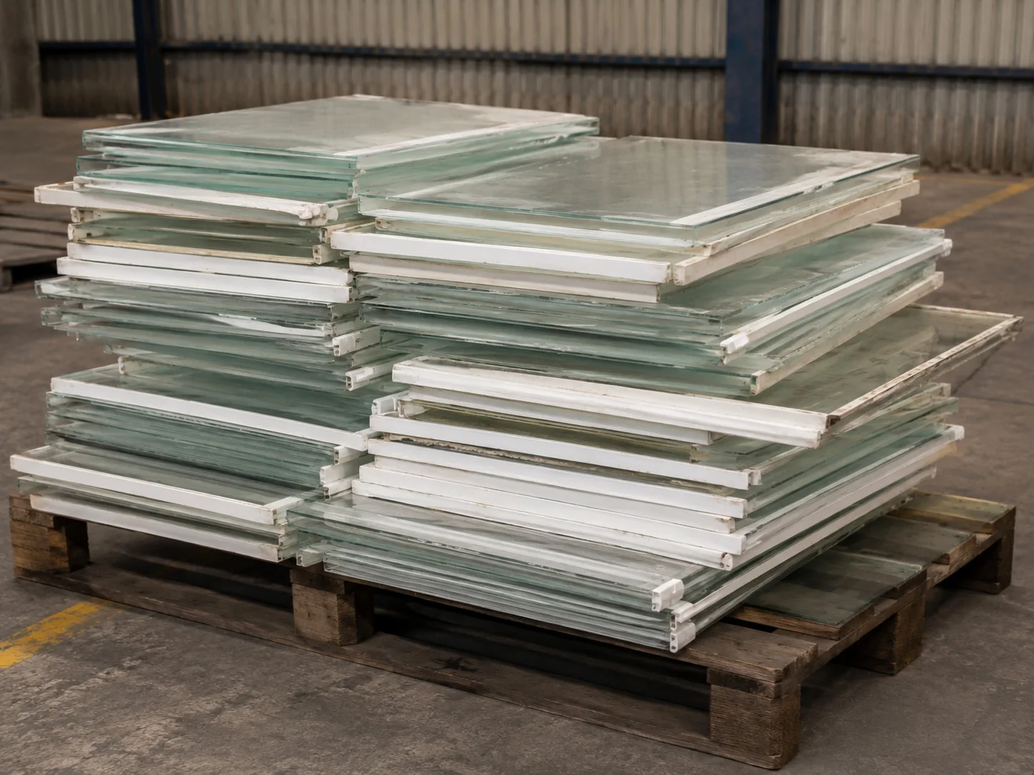 Glass shelves from refrigerator recycling