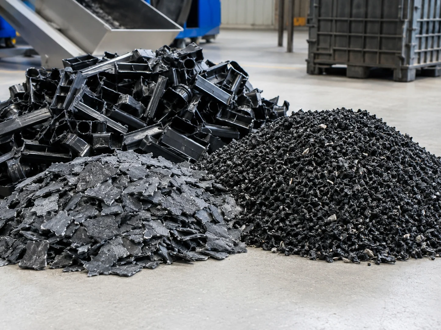 plastic output from radiator recycling