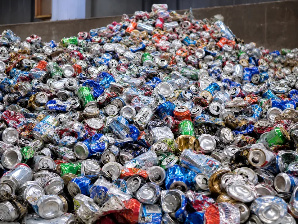 Loose sorted aluminum used beverage cans