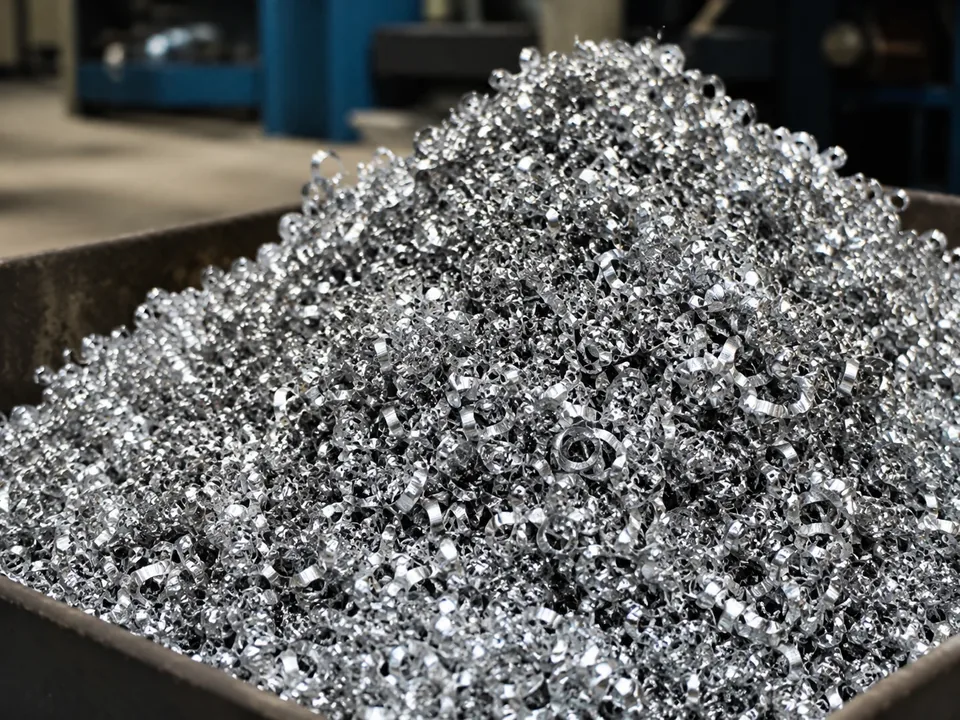 Aluminum chips and turnings for briquetting