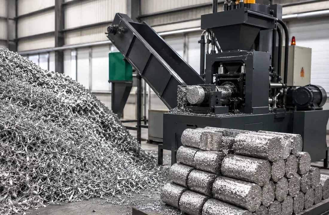 Aluminum chips briquetting and collection project