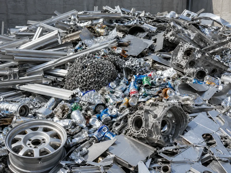Mixed scrap aluminum for shredding crushing and sorting