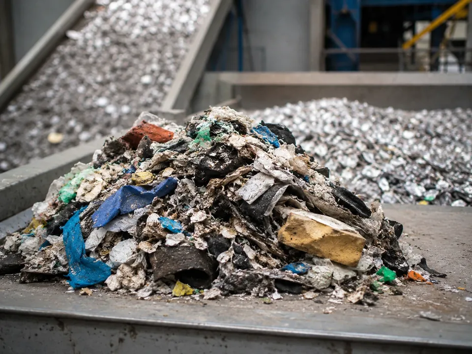 Non-metal impurities separated from mixed aluminum scrap