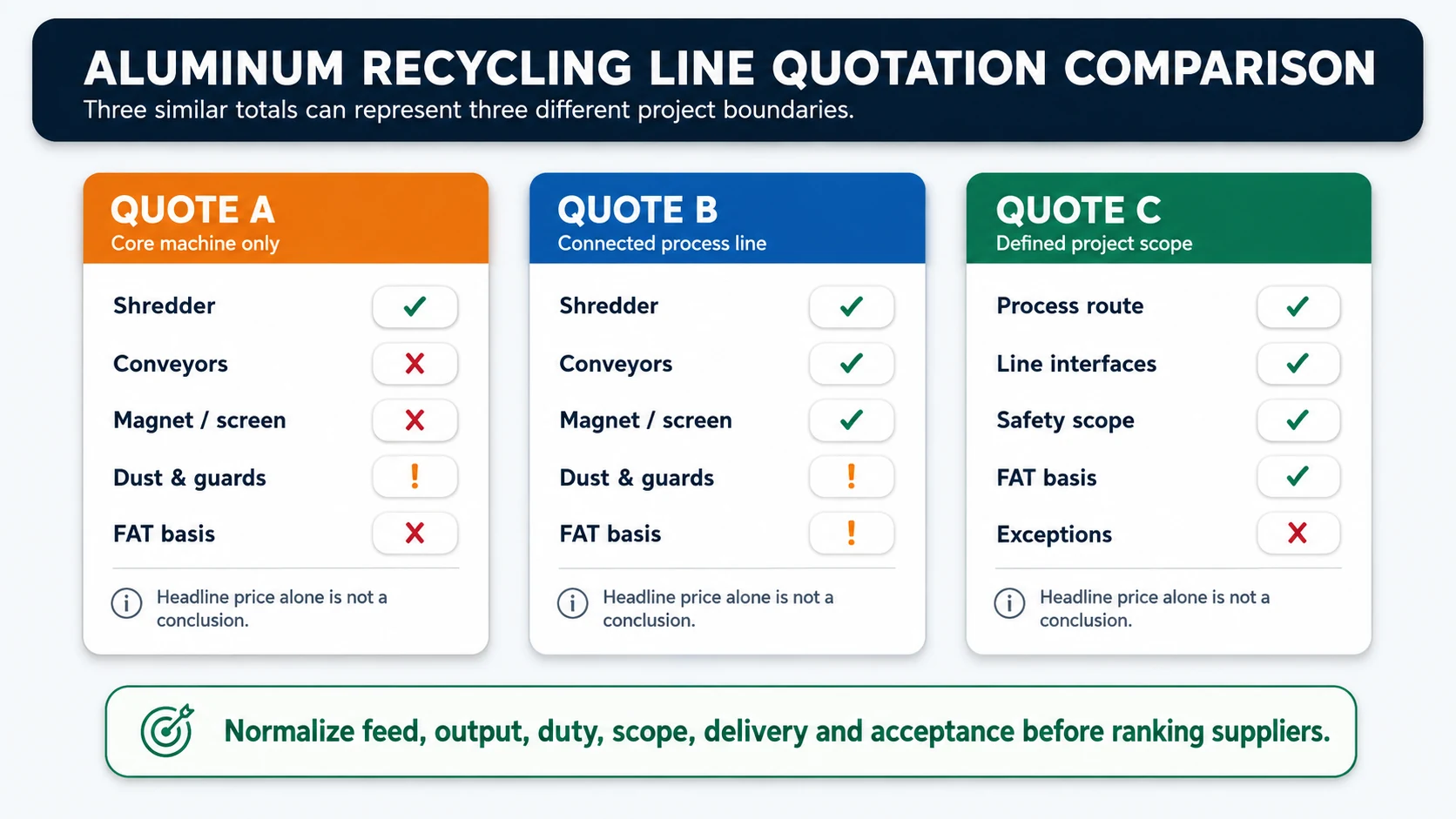 How to Compare Aluminum Recycling Line Quotations