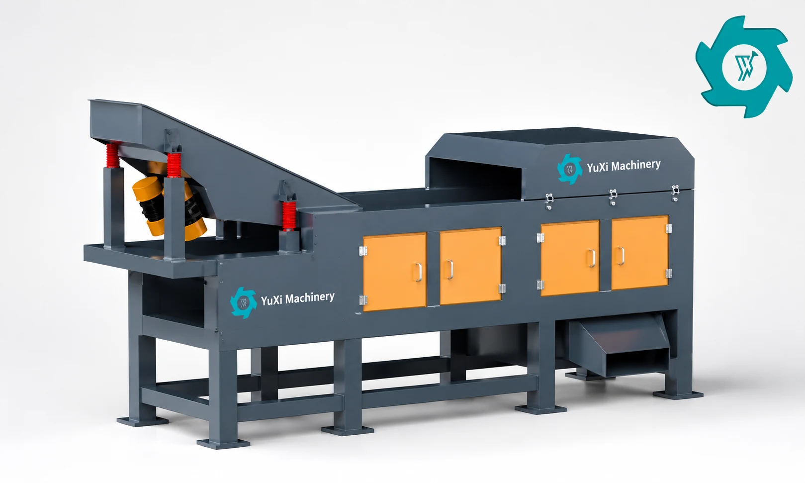 Eddy current separator used for non-ferrous recovery in refrigerator recycling