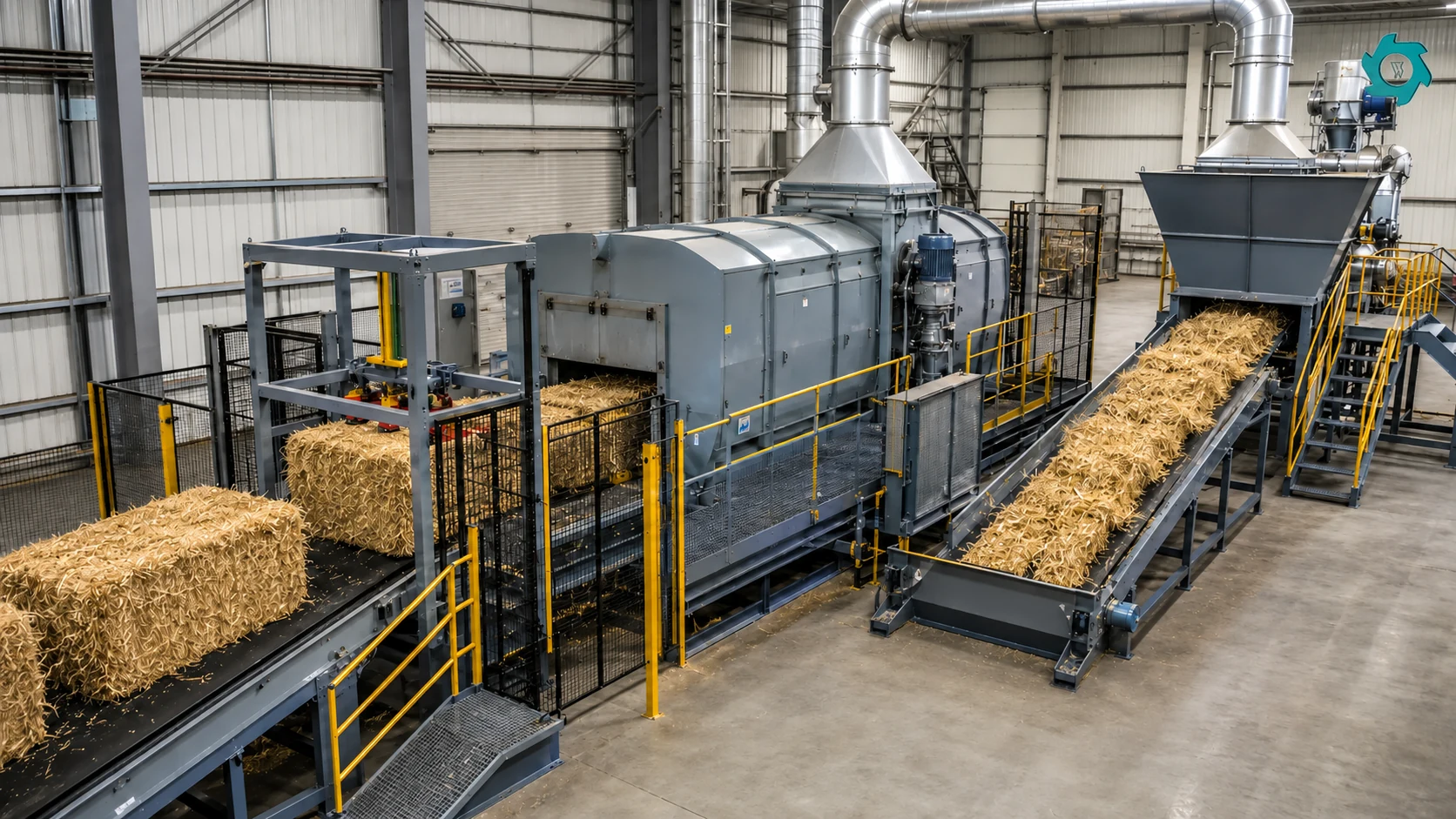 Straw Recycling Line: Processing Baled Straw