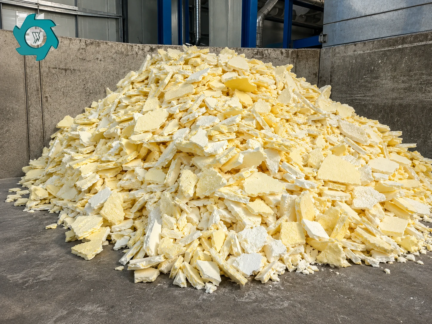Polyurethane foam recovered from refrigerator recycling
